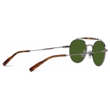 Dolce & Gabbana - Diagonal Cut Sunglasses - Gunmetal Dark Green - Dolce & Gabbana Eyewear