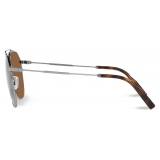 Dolce & Gabbana - Diagonal Cut Sunglasses - Gunmetal Brown - Dolce & Gabbana Eyewear