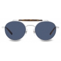Dolce & Gabbana - Diagonal Cut Sunglasses - Silver Dark Blue - Dolce & Gabbana Eyewear
