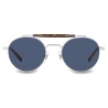 Dolce & Gabbana - Occhiale da Sole Diagonal Cut - Argento Blu Scuro - Dolce & Gabbana Eyewear