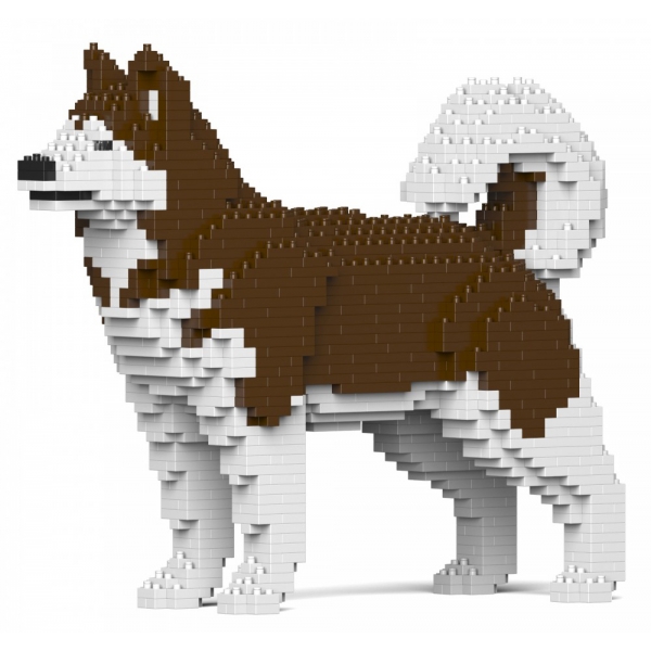 Jekca - Alaskan Malamute 01S-M02 - Lego - Sculpture - Construction - 4D - Brick Animals - Toys