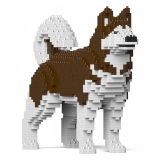 Jekca - Alaskan Malamute 01S-M02 - Lego - Sculpture - Construction - 4D - Brick Animals - Toys