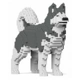 Jekca - Alaskan Malamute 01S-M03 - Lego - Sculpture - Construction - 4D - Brick Animals - Toys