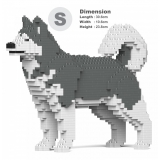 Jekca - Alaskan Malamute 01S-M03 - Lego - Sculpture - Construction - 4D - Brick Animals - Toys