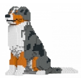 Jekca - Australian Shepherd 01S - Lego - Sculpture - Construction - 4D - Brick Animals - Toys