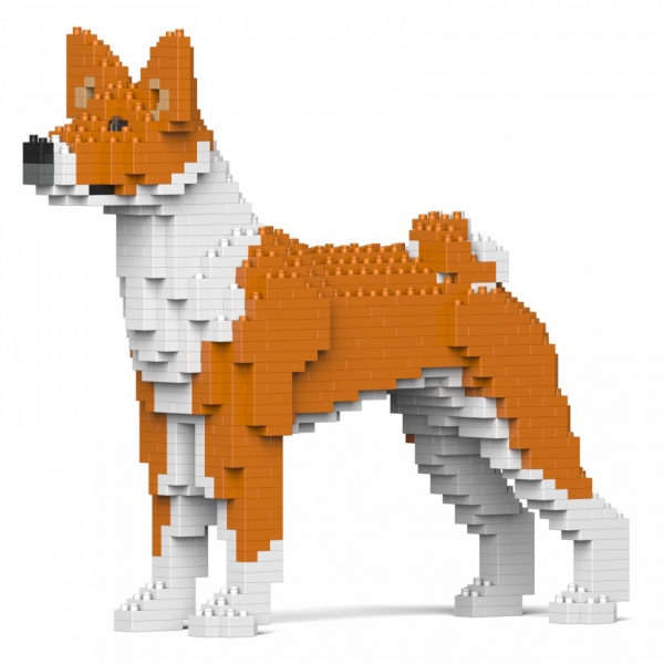 Jekca - Basenji 01S-M01 - Lego - Scultura - Costruzione - 4D - Animali di Mattoncini - Toys