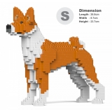 Jekca - Basenji 01S-M01 - Lego - Scultura - Costruzione - 4D - Animali di Mattoncini - Toys