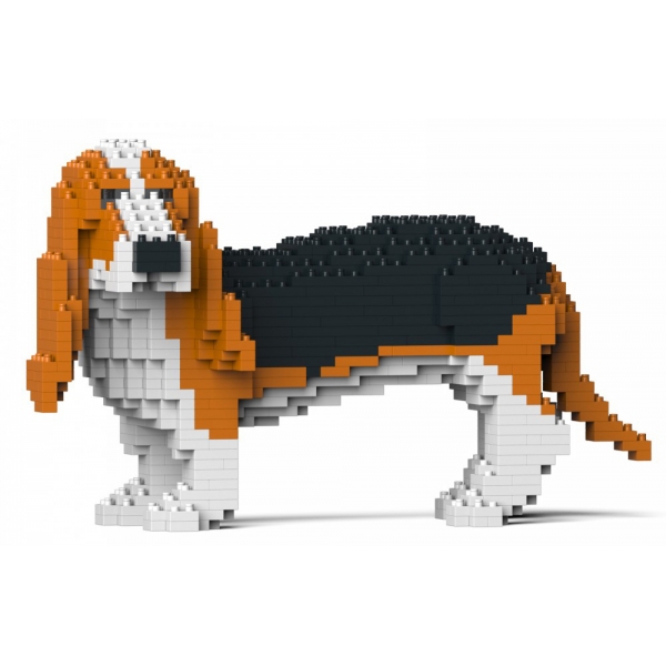 Jekca - Basset Hound 01S-M01 - Lego - Scultura - Costruzione - 4D - Animali di Mattoncini - Toys