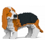 Jekca - Basset Hound 01S-M01 - Lego - Sculpture - Construction - 4D - Brick Animals - Toys