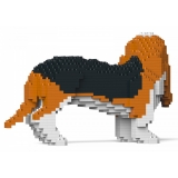 Jekca - Basset Hound 01S-M01 - Lego - Sculpture - Construction - 4D - Brick Animals - Toys