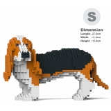 Jekca - Basset Hound 01S-M01 - Lego - Sculpture - Construction - 4D - Brick Animals - Toys