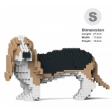 Jekca - Basset Hound 01S-M02 - Lego - Sculpture - Construction - 4D - Brick Animals - Toys