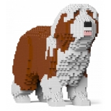 Jekca - Bearded Collie 01S-M04 - Lego - Sculpture - Construction - 4D - Brick Animals - Toys