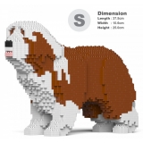 Jekca - Bearded Collie 01S-M04 - Lego - Sculpture - Construction - 4D - Brick Animals - Toys