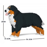 Jekca - Bernese Mountain Dog 02S - Lego - Sculpture - Construction - 4D - Brick Animals - Toys