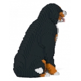 Jekca - Bernese Mountain Dog 04S - Lego - Sculpture - Construction - 4D - Brick Animals - Toys