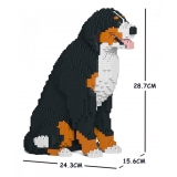 Jekca - Bernese Mountain Dog 04S - Lego - Sculpture - Construction - 4D - Brick Animals - Toys