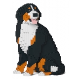 Jekca - Bernese Mountain Dog 05S - Lego - Sculpture - Construction - 4D - Brick Animals - Toys