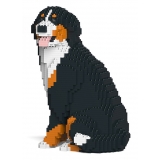 Jekca - Bernese Mountain Dog 05S - Lego - Sculpture - Construction - 4D - Brick Animals - Toys