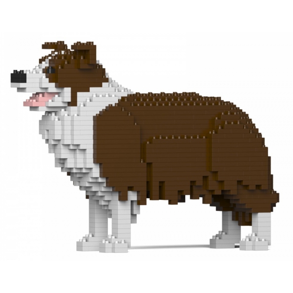 Jekca - Border Collie 01S-M02 - Lego - Scultura - Costruzione - 4D - Animali di Mattoncini - Toys