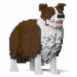 Jekca - Border Collie 01S-M02 - Lego - Scultura - Costruzione - 4D - Animali di Mattoncini - Toys