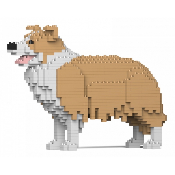 Jekca - Border Collie 01S-M03 - Lego - Sculpture - Construction - 4D - Brick Animals - Toys