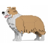 Jekca - Border Collie 01S-M03 - Lego - Scultura - Costruzione - 4D - Animali di Mattoncini - Toys