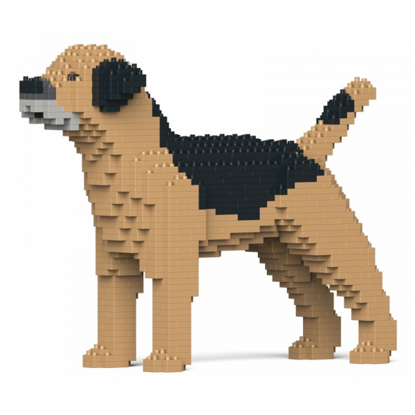 Jekca - Border Terrier 01S-M01 - Lego - Sculpture - Construction - 4D - Brick Animals - Toys