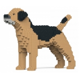 Jekca - Border Terrier 01S-M01 - Lego - Sculpture - Construction - 4D - Brick Animals - Toys