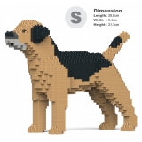 Jekca - Border Terrier 01S-M01 - Lego - Sculpture - Construction - 4D - Brick Animals - Toys