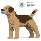 Jekca - Border Terrier 01S-M02 - Lego - Sculpture - Construction - 4D - Brick Animals - Toys