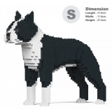 Jekca - Boston Terrier 01S-M01 - Lego - Sculpture - Construction - 4D - Brick Animals - Toys