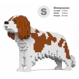 Jekca - Cavalier King Charles Spaniel 01S-M01 - Lego - Scultura - Costruzione - 4D - Animali di Mattoncini - Toys