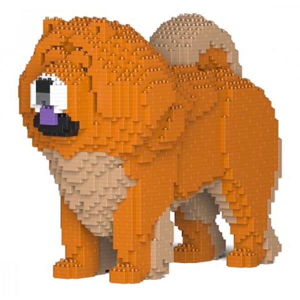 Jekca - Chow Chow 02S-M02 - Lego - Sculpture - Construction - 4D - Brick Animals - Toys