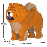 Jekca - Chow Chow 02S-M02 - Lego - Sculpture - Construction - 4D - Brick Animals - Toys