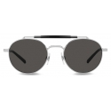 Dolce & Gabbana - Occhiale da Sole Diagonal Cut - Argento Grigio Scuro - Dolce & Gabbana Eyewear