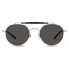 Dolce & Gabbana - Occhiale da Sole Diagonal Cut - Argento Grigio Scuro - Dolce & Gabbana Eyewear