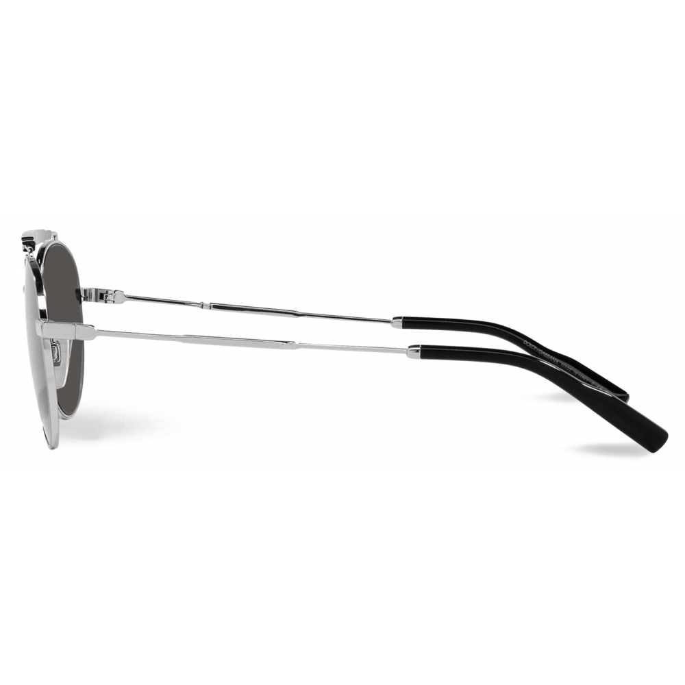 Dolce And Gabbana Diagonal Cut Sunglasses Silver Dark Grey Dolce And Gabbana Eyewear Avvenice 