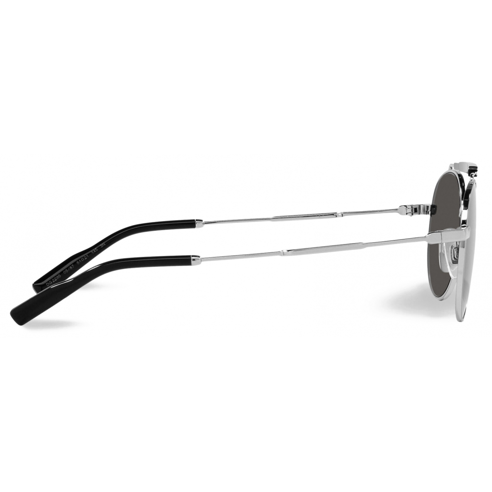 Dolce And Gabbana Diagonal Cut Sunglasses Silver Dark Grey Dolce And Gabbana Eyewear Avvenice 