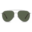 Dolce & Gabbana - Occhiale da Sole Diagonal Cut - Argento Verde Scuro - Dolce & Gabbana Eyewear