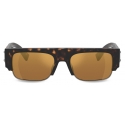 Dolce & Gabbana - Occhiale da Sole Logo Plaque - Havana Marrone Oro - Dolce & Gabbana Eyewear