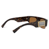 Dolce & Gabbana - Occhiale da Sole Logo Plaque - Havana Marrone Oro - Dolce & Gabbana Eyewear