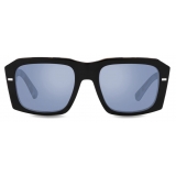 Dolce & Gabbana - Occhiale da Sole Lusso Sartoriale - Nero Havana Specchiate Blu - Dolce & Gabbana Eyewear