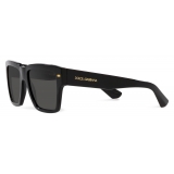 Dolce & Gabbana - Occhiale da Sole Lusso Sartoriale - Nero Grigio Scuro - Dolce & Gabbana Eyewear