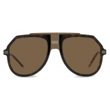 Dolce & Gabbana - Lusso Sartoriale Sunglasses - Havana Brown - Dolce & Gabbana Eyewear