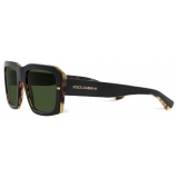 Dolce & Gabbana - Occhiale da Sole Lusso Sartoriale - Nero Havana Verde Scuro - Dolce & Gabbana Eyewear