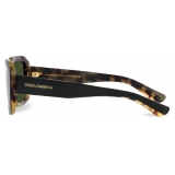 Dolce & Gabbana - Lusso Sartoriale Sunglasses - Black Havana Dark Green - Dolce & Gabbana Eyewear