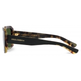 Dolce & Gabbana - Occhiale da Sole Lusso Sartoriale - Nero Havana Verde Scuro - Dolce & Gabbana Eyewear