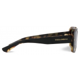 Dolce & Gabbana - Lusso Sartoriale Sunglasses - Black Havana Dark Green - Dolce & Gabbana Eyewear