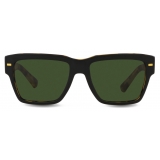 Dolce & Gabbana - Occhiale da Sole Lusso Sartoriale - Nero Avana Giallo Verde Scuro - Dolce & Gabbana Eyewear